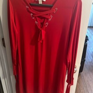 Gorgeous red Michael Kors dress size large.